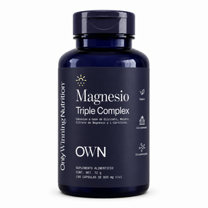 Only Winning Nutrition Magnesio Triple Complex, 268 mg por Porción, con L-Carnitina y Zinc, 90 Cápsulas, Vegano Apoyo Muscular, Energía y Recuperación