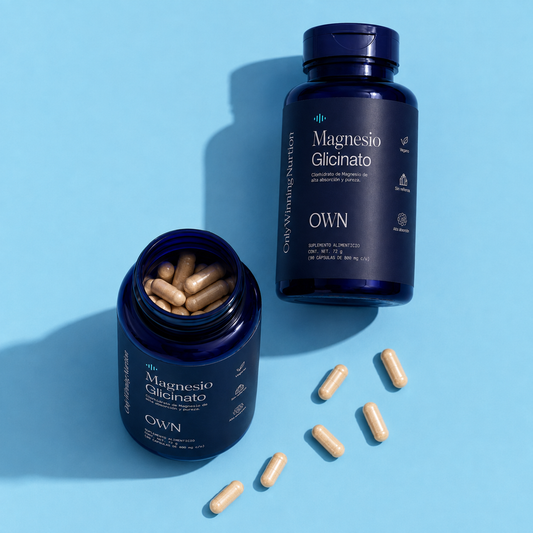 Only Winning Nutrition Magnesio Glicinato de Alta Absorción, 120 mg por Cápsula, con Prebiótico de Inulina de Achicoria, 90 Cápsulas, Vegano Apoya la Relajación, Sueño Reparador, Función Muscular y Salud Cardiovascular